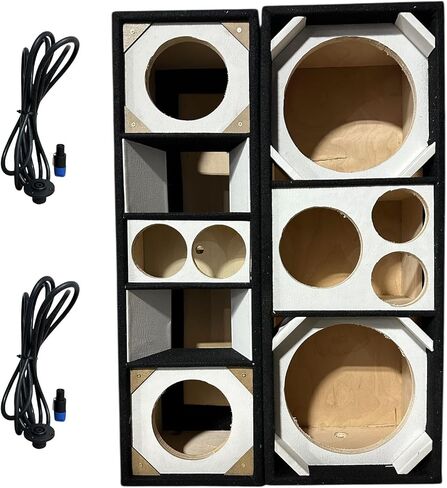 10" Brazilian Style Chuchera Speaker Box & 1 LA Box Vented Enclosure for Car (White) in Saudi Arabia