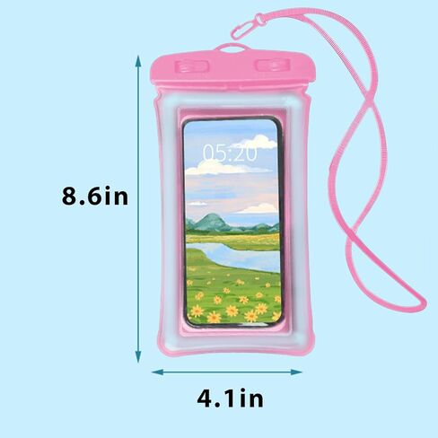 Waterproof Phone Pouch Floating Airbag Case for Swimming Snorkeling Kayaking Beach Boating for Women Men Travelers 1 Pcs(Black) in Saudi Arabia