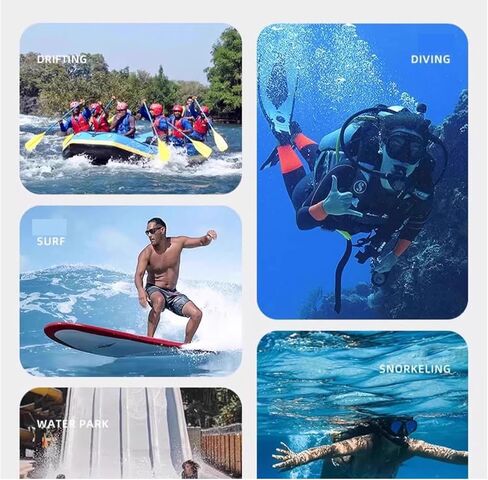 Waterproof Phone Pouch Floating Airbag Case for Swimming Snorkeling Kayaking Beach Boating for Women Men Travelers 1 Pcs(Black) in Saudi Arabia