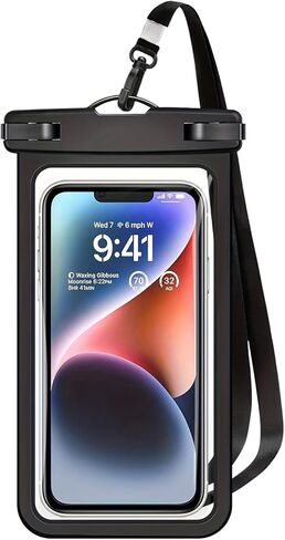 1 Pc Universal Waterproof Phone Pouch Waterproof Case for iPhone 16 15 14 13 12 11 Pro Max XS Plus Galaxy Cellphone Up to 7.0" Waterproof Cellphone Dry Bag Black in Saudi Arabia