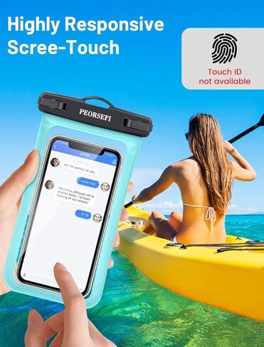 1 Pc Universal Waterproof Phone Pouch Waterproof Case for iPhone 16 15 14 13 12 11 Pro Max XS Plus Galaxy Cellphone Up to 7.0" Waterproof Cellphone Dry Bag Black in Saudi Arabia