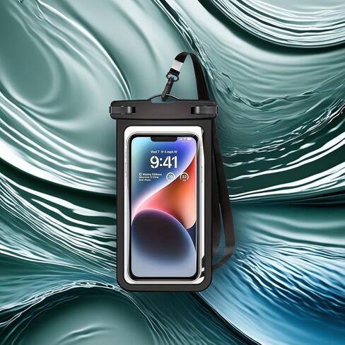 1 Pc Universal Waterproof Phone Pouch Waterproof Case for iPhone 16 15 14 13 12 11 Pro Max XS Plus Galaxy Cellphone Up to 7.0" Waterproof Cellphone Dry Bag Black in Saudi Arabia