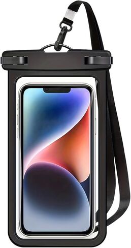 1 Pc Universal Waterproof Phone Pouch Waterproof Case for iPhone 16 15 14 13 12 11 Pro Max XS Plus Galaxy Cellphone Up to 7.0" Waterproof Cellphone Dry Bag Black in Saudi Arabia