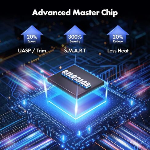 HIMARS M.2 NVMe & SATA SSD to USB-C Docking Station, 20Gbps Transfer Speed, Tool-Free Design (US-2593-10G) in Saudi Arabia