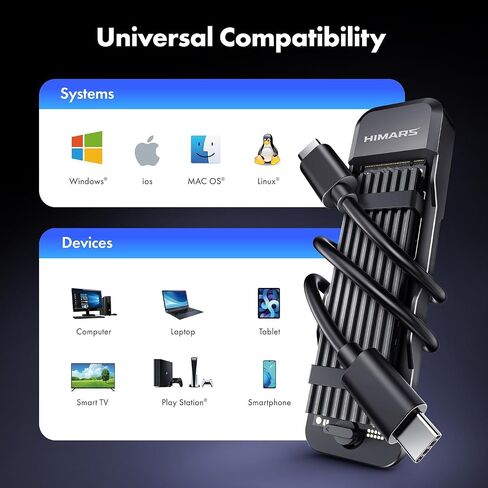 HIMARS M.2 NVMe & SATA SSD to USB-C Docking Station, 20Gbps Transfer Speed, Tool-Free Design (US-2593-10G) in Saudi Arabia