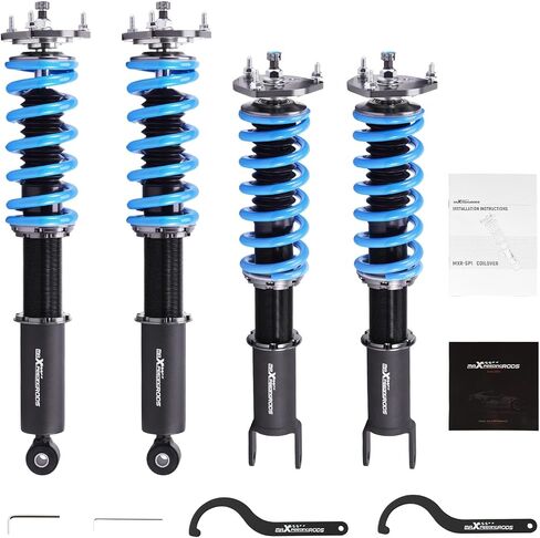 كويلوفر maxpeedingrods لسيارة Nissan S14 240X 1994-1998، دعامات زنبركية ممتصة للصدمات، طقم تعليق كويلوفيرس قابل للتعديل بـ 24 مستوى، طقم خفض Amortiguadores بمقدار 1-3 بوصة ذهبي in Saudi Arabia