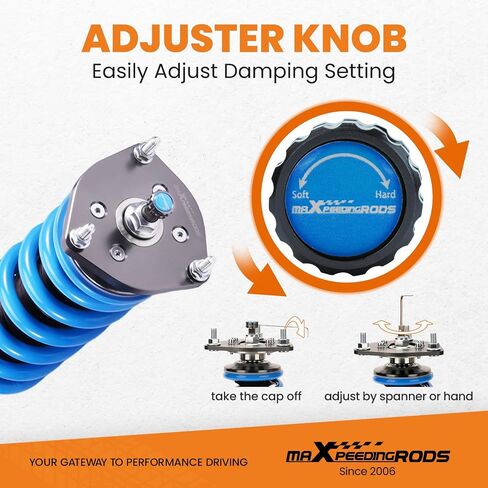 كويلوفر maxpeedingrods لسيارة Nissan S14 240X 1994-1998، دعامات زنبركية ممتصة للصدمات، طقم تعليق كويلوفيرس قابل للتعديل بـ 24 مستوى، طقم خفض Amortiguadores بمقدار 1-3 بوصة ذهبي in Saudi Arabia