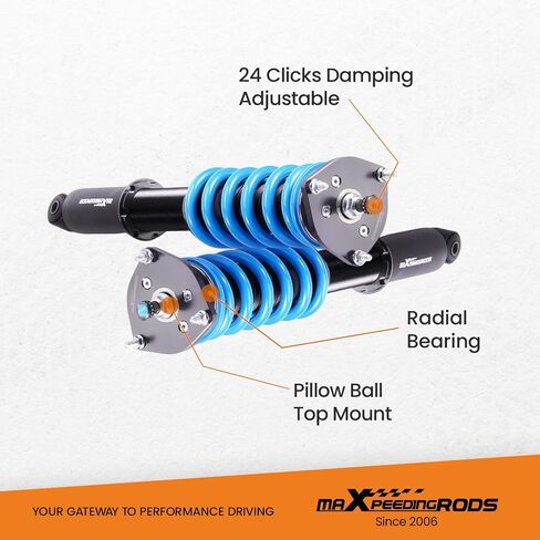 كويلوفر maxpeedingrods لسيارة Nissan S14 240X 1994-1998، دعامات زنبركية ممتصة للصدمات، طقم تعليق كويلوفيرس قابل للتعديل بـ 24 مستوى، طقم خفض Amortiguadores بمقدار 1-3 بوصة ذهبي in Saudi Arabia