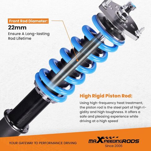كويلوفر maxpeedingrods لسيارة Nissan S14 240X 1994-1998، دعامات زنبركية ممتصة للصدمات، طقم تعليق كويلوفيرس قابل للتعديل بـ 24 مستوى، طقم خفض Amortiguadores بمقدار 1-3 بوصة ذهبي in Saudi Arabia