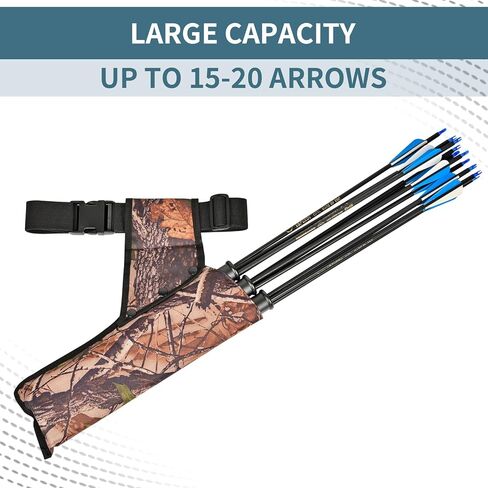 SPG Arrow Quiver 3 أنبوب مع أشرطة خلفية وحزام خصر، جعبة رماية الورك لممارسة صيد السهام، يحمل أسهم متعددة للوصول السريع in Saudi Arabia