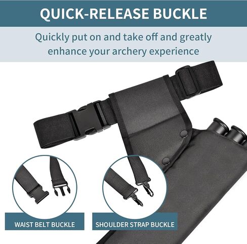 SPG Arrow Quiver 3 أنبوب مع أشرطة خلفية وحزام خصر، جعبة رماية الورك لممارسة صيد السهام، يحمل أسهم متعددة للوصول السريع in Kuwait