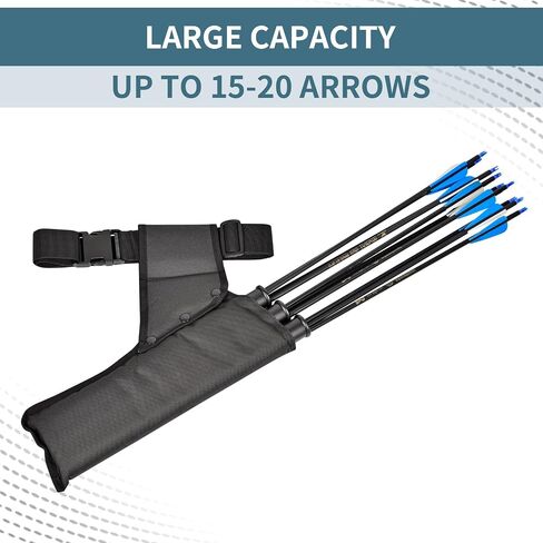 SPG Arrow Quiver 3 أنبوب مع أشرطة خلفية وحزام خصر، جعبة رماية الورك لممارسة صيد السهام، يحمل أسهم متعددة للوصول السريع in Kuwait
