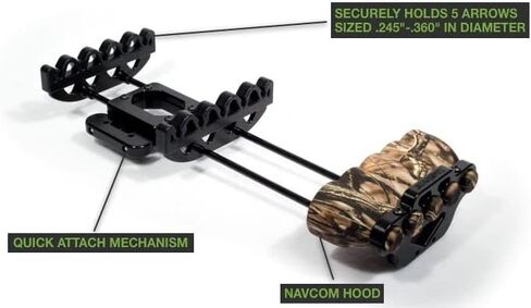 LimbSaver Silent Quiver for Bow Hunting, One Piece, Lightweight and Low Profile, Works with Right and Left-Handed Bows, Fits All Arrow Sizes in Saudi Arabia