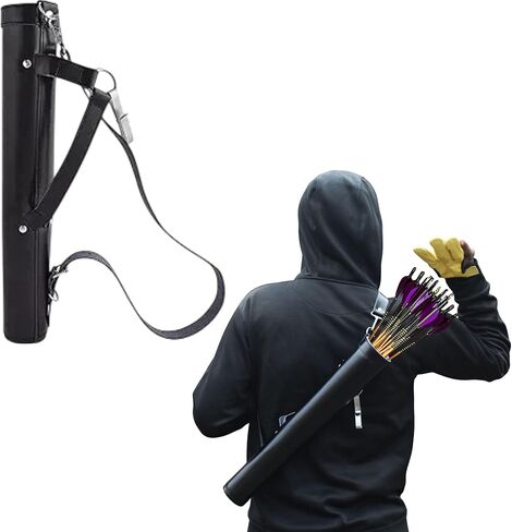 Handmade Genuine Cowhide Leather Archery Arrow Quiver with Adjustable Strap Durable Rustic Design for Hunting and Target Practice in Saudi Arabia