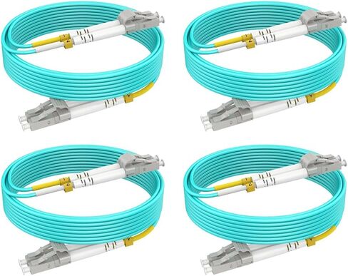 Multimode LC LC Fiber Patch Cable 6ft/2m, OM3 MM Fiber Optic Patch Cable Duplex 10G/40G/100G LSZH (4pack), 𝙍𝙖𝙢𝙗𝙤𝘾𝙖𝙗𝙡𝙚𝙨 in Saudi Arabia