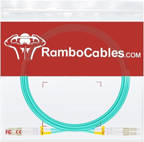 Multimode LC LC Fiber Patch Cable 6ft/2m, OM3 MM Fiber Optic Patch Cable Duplex 10G/40G/100G LSZH (4pack), 𝙍𝙖𝙢𝙗𝙤𝘾𝙖𝙗𝙡𝙚𝙨 in Saudi Arabia