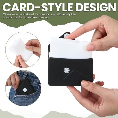 LemonRoad Silicone Folding Camping Cup Card Design Collapsible Silicone Travel Cup Waterproof 250 ml for Camping Outdoors International Travel(Green) in Kuwait