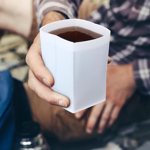 LemonRoad Silicone Folding Camping Cup Card Design Collapsible Silicone Travel Cup Waterproof 250 ml for Camping Outdoors International Travel(Green) in Kuwait