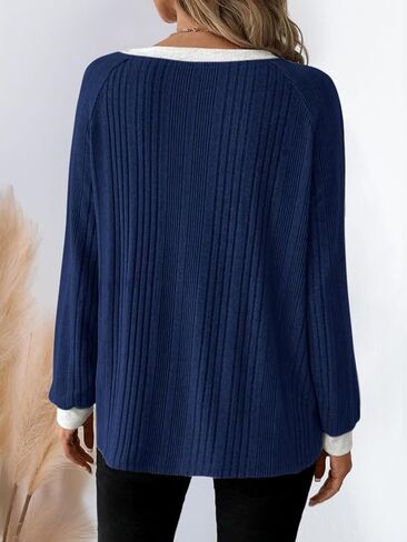 Long Sleeve Shirts for Women 2025 Fall Fashion Clothes Tunic Tops Casual Loose Fit Crewneck Winter Pullover Sweaters in Saudi Arabia