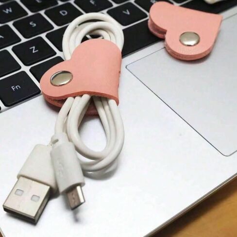 5 قطع منظم كابلات بيانات على شكل قلب لأسلاك مرتبة، أزرق in Saudi Arabia