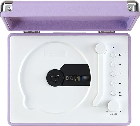 Crosley CR3505A-LN Cruiser Retro Portable CD Player with Stereo Bluetooth Speakers and FM Radio, Lavender in Saudi Arabia