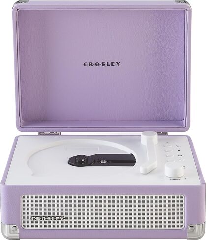 Crosley CR3505A-LN Cruiser Retro Portable CD Player with Stereo Bluetooth Speakers and FM Radio, Lavender in Saudi Arabia