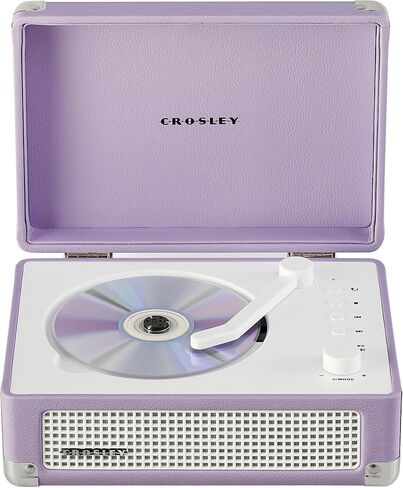 Crosley CR3505A-LN Cruiser Retro Portable CD Player with Stereo Bluetooth Speakers and FM Radio, Lavender in Saudi Arabia