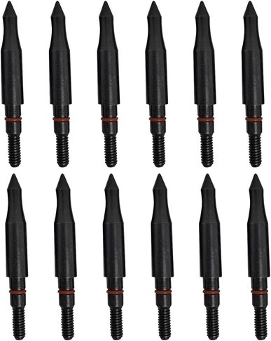 100/125/150/200 Grains Archery Field Points Practice Field Tips, Archery Target Practice Hunting Arrow Tip for Recurve, Compound Bow Crossbow, Steel Screw in Broadhead (12pcs) in Saudi Arabia