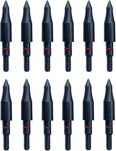 100/125/150/200 Grains Archery Field Points Practice Field Tips, Archery Target Practice Hunting Arrow Tip for Recurve, Compound Bow Crossbow, Steel Screw in Broadhead (12pcs) in Saudi Arabia