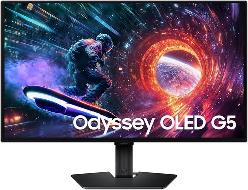 Samsung 27" Odyssey OLED G5 (G50SF) QHD & QD-OLED Gaming Monitor, 180Hz Refresh Rate, 0.03ms (GtG) Response Time, NVIDIA G-Sync Compatible, AMD FreeSync™, LS27FG500SNXZA in Kuwait