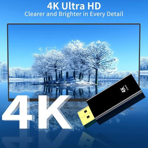2-Pack 4K Display Port to HDMI Adapter, 24K Gold Plated Uni-Directional Display Port DP to HDMI Passive Adapter Compatible for HP, HDTV, AMD, NVIDIA, Dell, GPU, Projector, PC, Desktop in Saudi Arabia