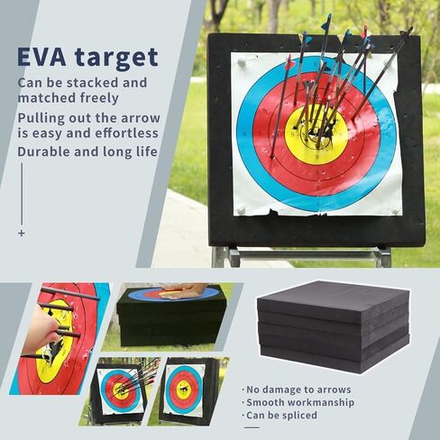 هدف الرماية SPG للكبار في الفناء الخلفي - هدف رماية كبير من إسفنج EVA للأقواس التي يصل وزنها إلى 50 رطل، هدف متين للقوس والسهم لممارسة الرماية في الفناء الخلفي مع ساحبة السهم in Kuwait