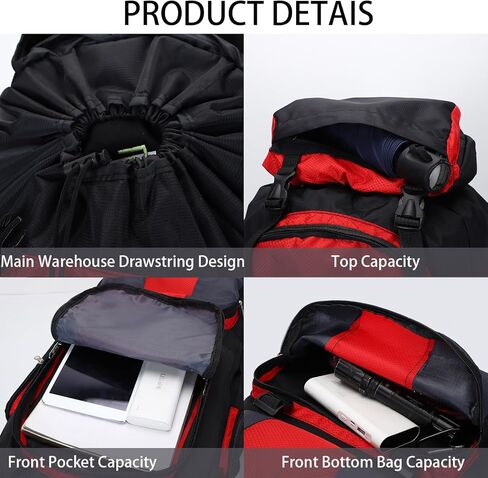 Lawaia 70L Hiking Backpack Rucking Camping Lightweight Backpacking Outdoor Travel Bag Trekking Back Pack Large Capacity Backpacks Climbing Trail Backpack for Men Women- Dark Blue in Saudi Arabia