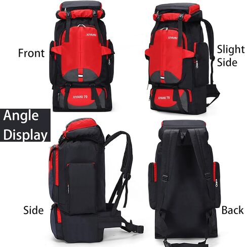 Lawaia 70L Hiking Backpack Rucking Camping Lightweight Backpacking Outdoor Travel Bag Trekking Back Pack Large Capacity Backpacks Climbing Trail Backpack for Men Women- Dark Blue in Saudi Arabia