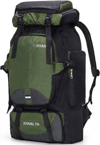 Lawaia 70L Hiking Backpack Rucking Camping Lightweight Backpacking Outdoor Travel Bag Trekking Back Pack Large Capacity Backpacks Climbing Trail Backpack for Men Women- Dark Blue in Saudi Arabia