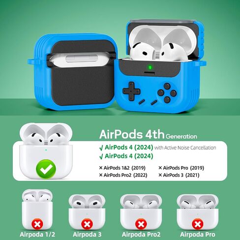 Inesore for Airpods Pro 2nd Generation Case Cover with Cleaner Kit,with Lock for Airpods Pro Case Cover,Classic Cool Funny Game Console Hard Air Pod Pro Case for Men Boy(Black) in Saudi Arabia