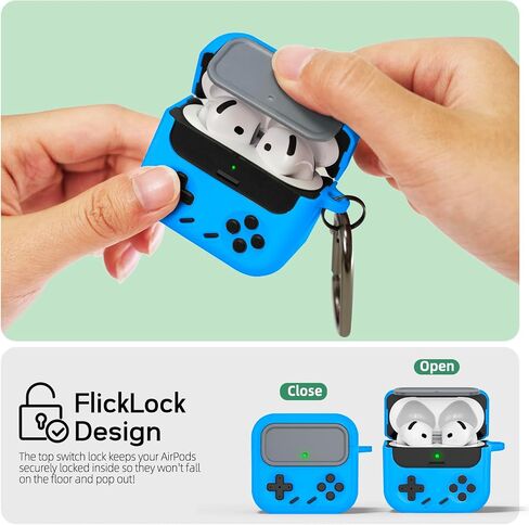 Inesore for Airpods Pro 2nd Generation Case Cover with Cleaner Kit,with Lock for Airpods Pro Case Cover,Classic Cool Funny Game Console Hard Air Pod Pro Case for Men Boy(Black) in Saudi Arabia