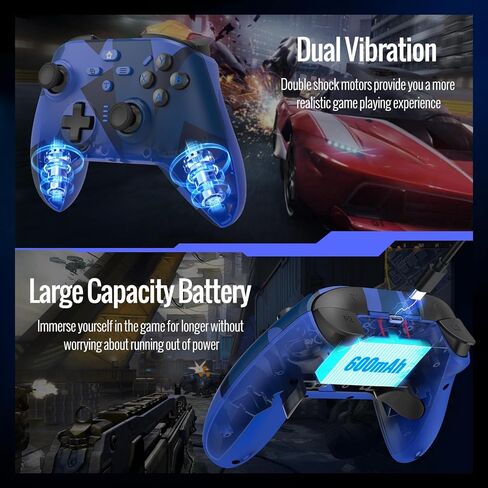 BETMI لوحدة تحكم Xbox المتوافقة مع Xbox One وXbox Series X/S وXbox One X/S والكمبيوتر الشخصي، وحدة تحكم الألعاب اللاسلكية مع محول لاسلكي 2.4 جيجا هرتز/اهتزاز مزدوج/وظيفة Turbo/Marco in Kuwait