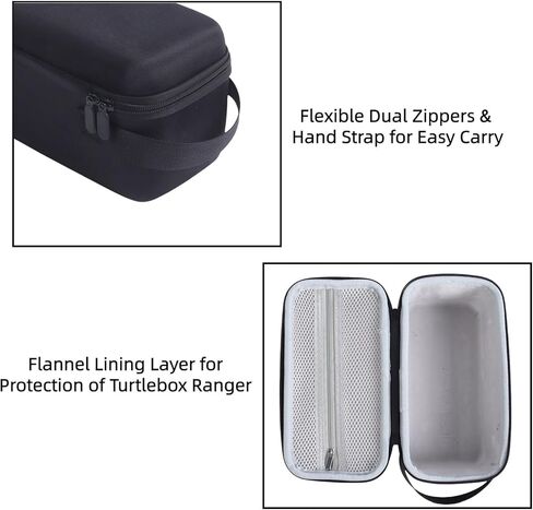 حافظة صلبة من مادة ايفا لمكبر صوت بلوتوث محمول من Turtlebox Ranger وكابل شحن، حقيبة حمل للسفر مع حزام يد، مقاومة للسقوط ومقاومة للاهتراء in Kuwait
