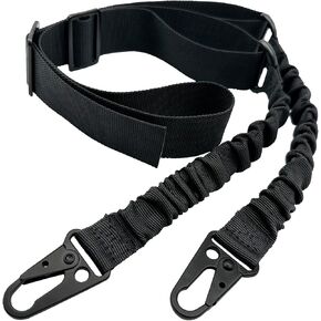 DDOUT 2 Point Rifle Sling with HK Hook and 2 Mlok QD Mounts, Gun Sling and ar Strap Length Adjustable with Elastic Bungee, Wrench for Outdoor Activities and Hunting in Kuwait