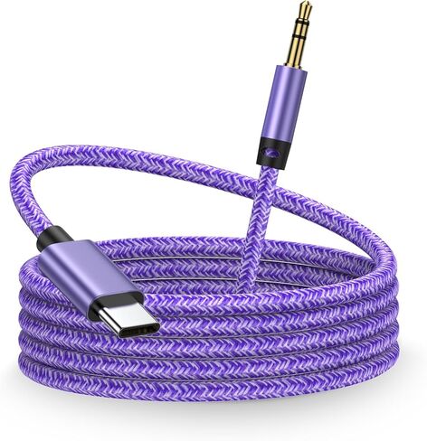 USB Type C to 3.5mm Audio Aux Jack Cable, 3.3ft Aux Cord for iPhone 17/Air/17 Pro Max/16 Pro/16/15 Plus/15, Type C to 3.5mm Headphone Car Stereo Auxiliary Cord for Android Samsung Galaxy S25 Ultra S24 in Saudi Arabia