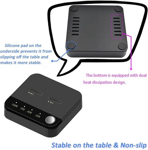 Yoidesu m.2 duplicator, 20Gbps Dual Bay ssd cloner, Offline Cloning Dock with USB C and Trim Support for Mixed Drive Backup Applications in Saudi Arabia