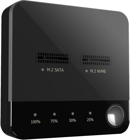 M.2 NVMe/SATA SSD Cloner Dock - 1-Buttons Offline Interchangeable Cloning, ToolFree Dual Bay 20Gbps USB C for 2230-22110 Drives (16TB) in Saudi Arabia