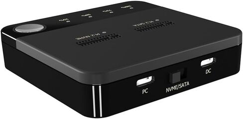 M.2 NVMe/SATA SSD Cloner Dock - 1-Buttons Offline Interchangeable Cloning, ToolFree Dual Bay 20Gbps USB C for 2230-22110 Drives (16TB) in Saudi Arabia