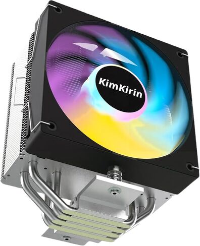KimKirin CPU Cooler, 6 Copper Heat Pipes, Dual 120mm PWM Fans, 2200RPM Speed for Intel LGA 1851/1700/1200/115X and AMD AM4/AM5 in Saudi Arabia