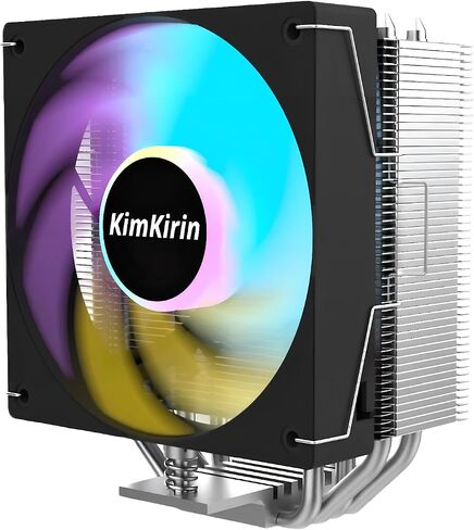 KimKirin CPU Cooler, 6 Copper Heat Pipes, Dual 120mm PWM Fans, 2200RPM Speed for Intel LGA 1851/1700/1200/115X and AMD AM4/AM5 in Saudi Arabia