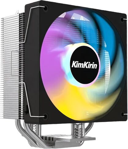 KimKirin CPU Cooler, 6 Copper Heat Pipes, Dual 120mm PWM Fans, 2200RPM Speed for Intel LGA 1851/1700/1200/115X and AMD AM4/AM5 in Saudi Arabia