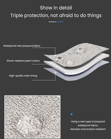Multi Travel Cable Organizer Pouch, Portable Travel Storage Bag for Cables, Chargers, Earphones, Phones, and Accessories, Double-Layer Design, Gray in Saudi Arabia