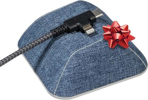 Smartish® Magnetic Cord Holder - Cable Wrangler Organizer with Magnet Clips for Charger Management on Desktop, Nightstand, or Side Table for All Cables, USB-C, Lightning Cables - Blue Jeanie in Kuwait