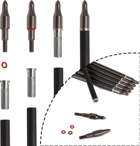 Carbon Arrows 400 Spine Shaft with Helical Real Feathers and Removable Tips for Archery Hunting Target Shooting Pack of 6 in Saudi Arabia